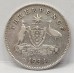 AUSTRALIA 1934/3 . THREEPENCE . OVERDATE . NEARLY FULL ADVANCE AUSTRALIA